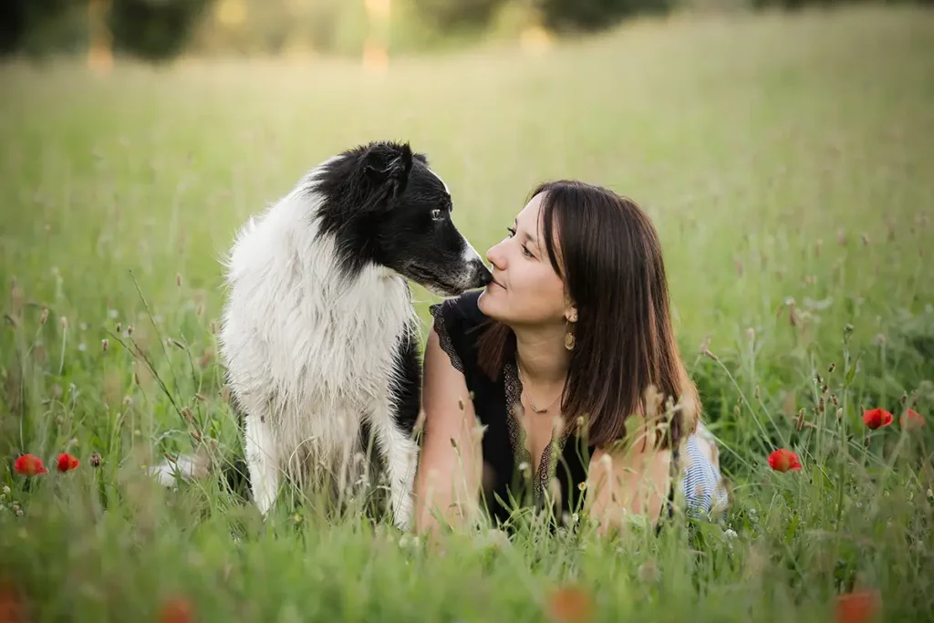 seance photo chien et son humaine