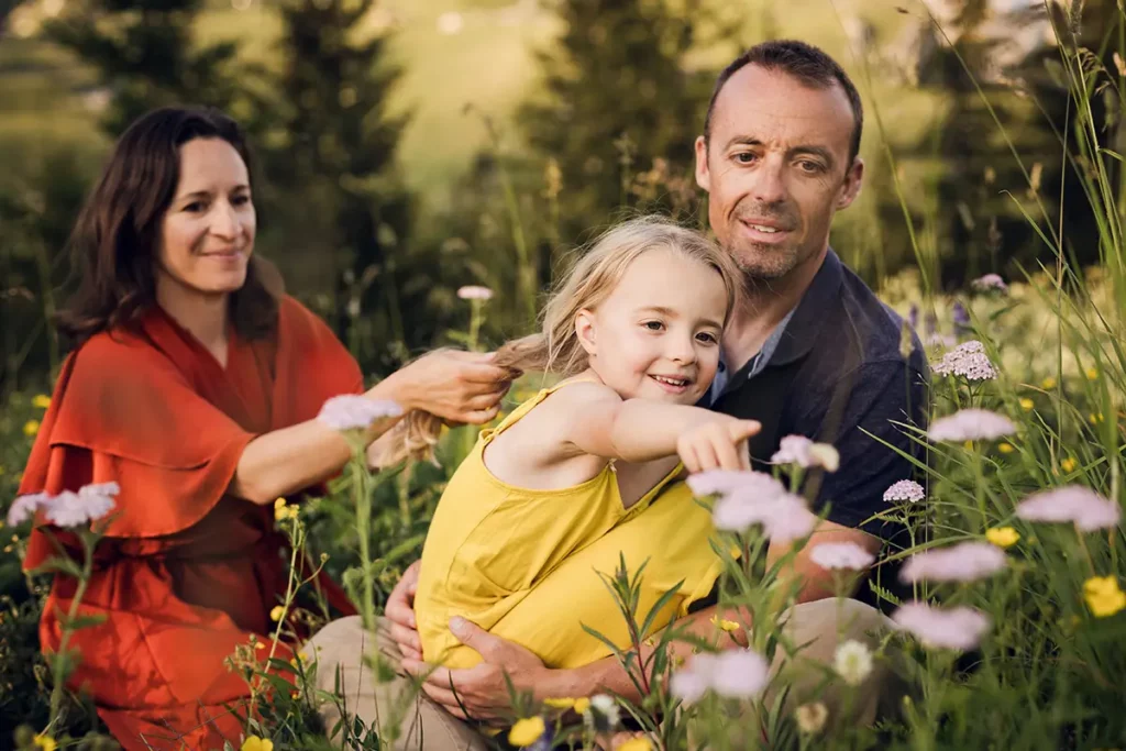 famille en montagne